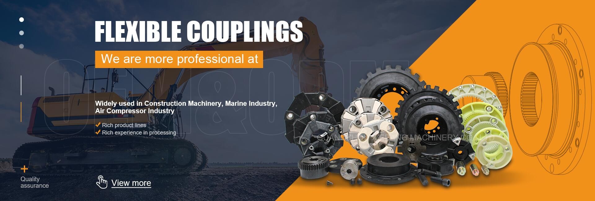 Excavator Spare Parts & Excavator Coupling Manufacturer